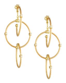 Paul Morelli 18k Yellow Gold Diamond Link Earrings, 41mm