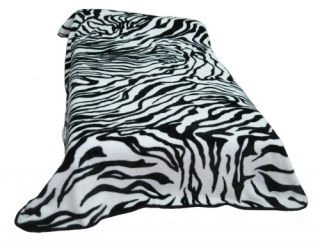 College Covers Zebra Print Throw Blanket / Bedspread   Blankets