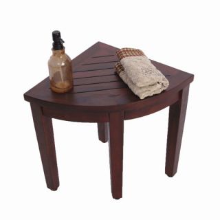 Decoteak Oasis Teak Corner Shower Seat Stool Chair Bench