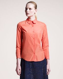 Carven Long Sleeve Taffeta Shirt