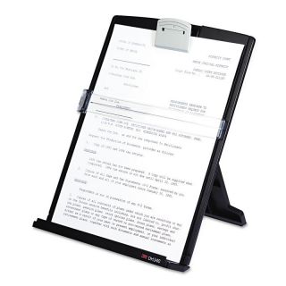 3M Fold Flat Freestanding Desktop Copyholder   Black   Office Desk Accessories