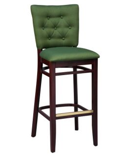 Regal Button Tufted Beechwood 26 in. Counter Stool   Upholstered Seat   Bar Stools