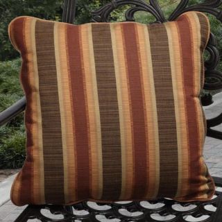 Clara 18 Inch Outdoor Autumn Stripe Pillows Made with Sunbrella (Set