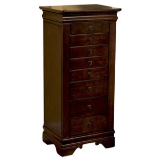 Powell Louis Philippe Jewelry Armoire with Mirror