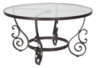 O.W. Lee San Cristobal 54 in. Round Glass Top Dining Table   Patio Dining Tables