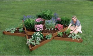 Frame It All Two Inch Series Composite Garden Star Raised Garden Bed   144in. x 144in. x 11in. Do Not Use