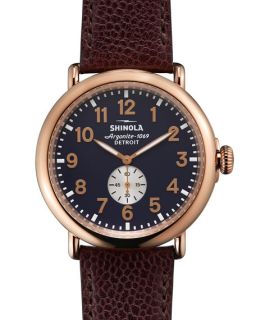 Shinola 47mm Runwell Leather Watch