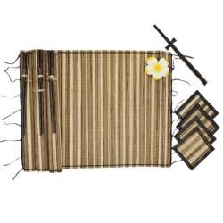 Bamboo Table Mats, Coasters and Chopsticks Set (Indonesia)  