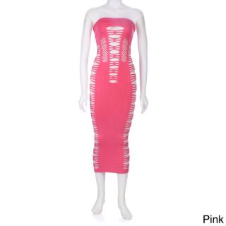 Pink Lipstick Seamless Slit Tube Dress  ™ Shopping   The