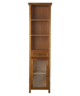 Elegant Home Avery 1 Drawer Linen Cabinet with 3 Open Shelves   Linen Cabinets