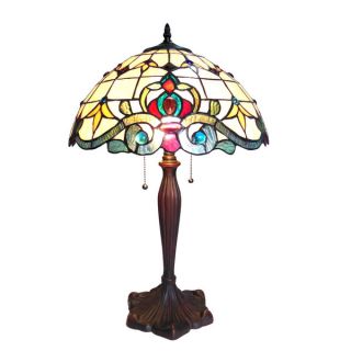 Chloe Tiffany Style Victorian Design 2 light Bronze Table Lamp