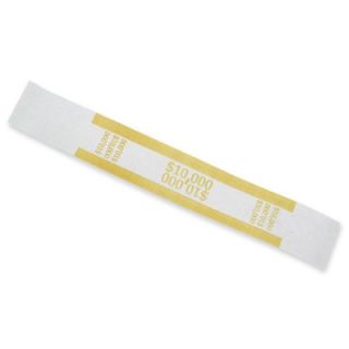 Currency Straps, Self Stick, 10000, 1000/PK, Yellow Kraft