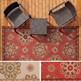 Hand hooked Mila Contemporary Floral Indoor/ Outdoor Area Rug (8 x 10