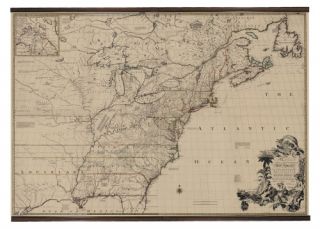Authentic Models 1755 North America Map Scroll