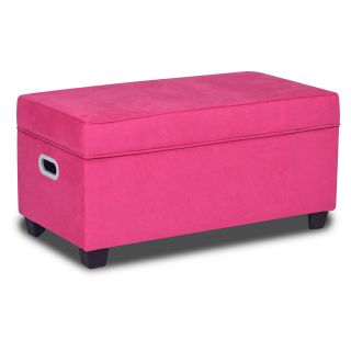 Zippity Kids Jill Upholstered Storage Bench   Passion Pink