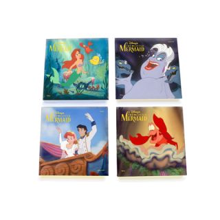 Piece the Little Mermaid Star Fire Prints Glass Coaster Set by Trend