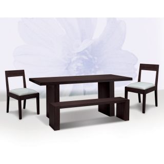 Hazel 4 Piece Dining Set with Optional Sideboard   Dark Chocolate