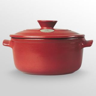 Emile Henry Ceramic 10 in. 5.5 qt. Flame Top Round Dutch Oven with Lid   Pots & Pans