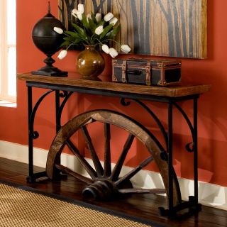 Groovystuff Winchester Wagon Wheel Console Table   Console Tables