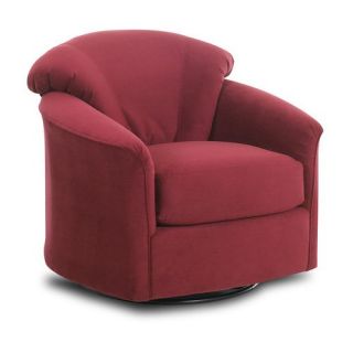 Klaussner Swivel Glide Chair   Berry   Accent Chairs