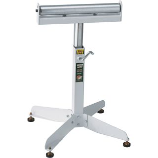 HTC Super Duty Adjustable 22in.–32in. Tall Pedestal Roller Stand with 16in. Ball Bearing Roller — 500 Lbs. Material Support, Model# HSS-15  Roller Supports