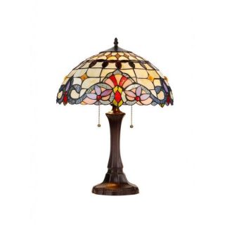 Tiffany Style Victorian Design 2 Light Table Lamp