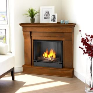 Real Flame Chateau Corner Ventless Gel Fireplace   Espresso   Fireplaces