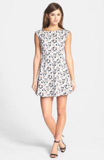 French Connection Floral Print Fit & Flare Dress