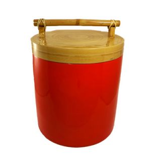256 Ounce Spun Bamboo and Lacquer Canister by Bodhi Tree Collections