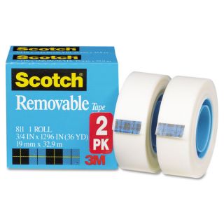 3M Removable Tape 811 2PK .75 x 1296 1 in.Core 2