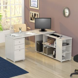 Shaped Computer Work Station Desk by Inval