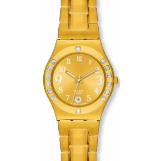Swatch Womens Irony YLG404G Goldtone Stainless Steel Quartz Watch