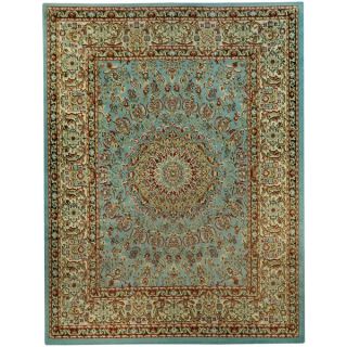 Pasha Collection Medallion Traditional Ocean Blue Area Rug (33 x 5)