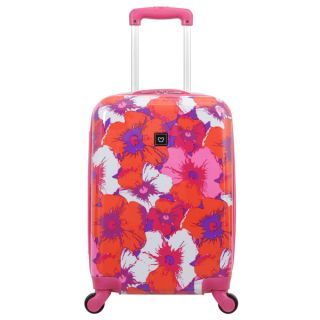 French West Indies 20 inch Carry On Hardside Spinner Upright Flower