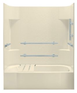 Sterling Accord® 71140115 60W x 72H in. ADA Bathtub Shower Combo with Grab Bars and Right Side Seat