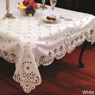 No Iron Embroidered Lace Table Cloth or Napkins (Set of 6)