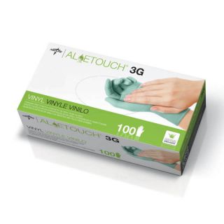 Medline Aloetouch 3G Powder Free Latex Free Vinyl Exam Gloves Large