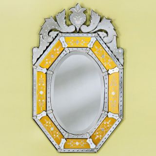 Octagon Gold Venetian Arched Wall Mirror   29W x 48H in.   Mirrors