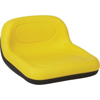Low-Back Replacement Seat for John Deere Lawn and Garden Tractors – Yellow, Model# 8069