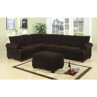 Bobkona Reversible Chaise Sectional by Poundex