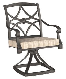 Woodard Wiltshire Swivel Rocker Dining Chair   Outdoor Dining Chairs