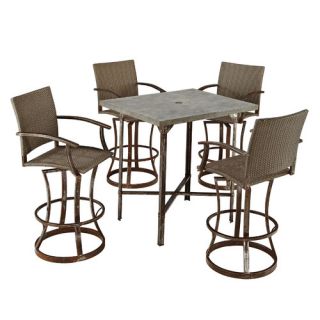 Home Styles Urban Outdoor 5 Piece Bar Height Dining Set