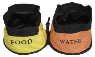 Pet Life Double Water Travel Pet Bowl   Bowls & Feeders