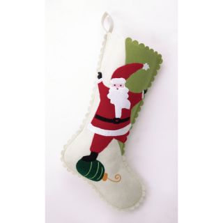 Peking Handicraft Santa on Ornaments Felt Stocking