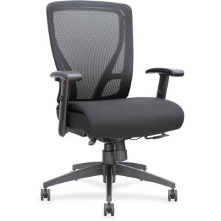 Mid back Black Fabric Multi functional Ergonomic Chair with Height
