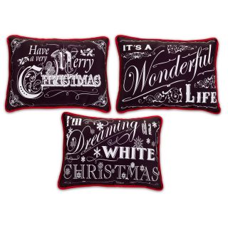 Melrose Decorative Chalkboard Pillows   Set of 3   Decorative Pillows