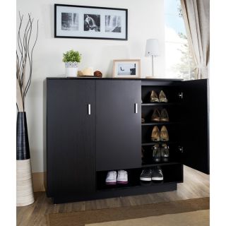 Furniture of America Ryanthe Black Multi Functional Cabinet