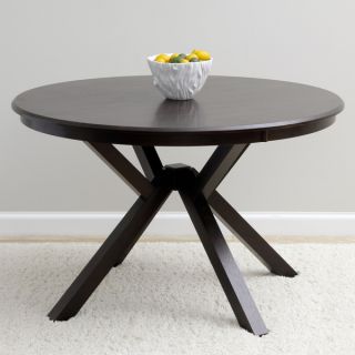 Context Dark Brown Wooden Top Dining Table