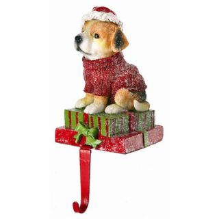 Regency International Dog on Present Stocking Holder