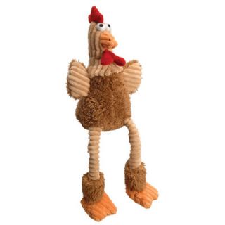Go Dog Skinny Brown Corduroy Rooster Dog Toy with Chew Guard